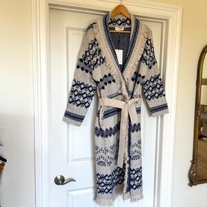 Hale Bob Womens Jacquard Wool-Blend Cardigan